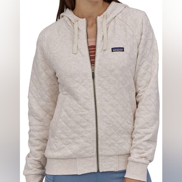 Patagonia Jackets & Blazers - Patagonia Organic Cotton Quilt Hoodie - Light Pink